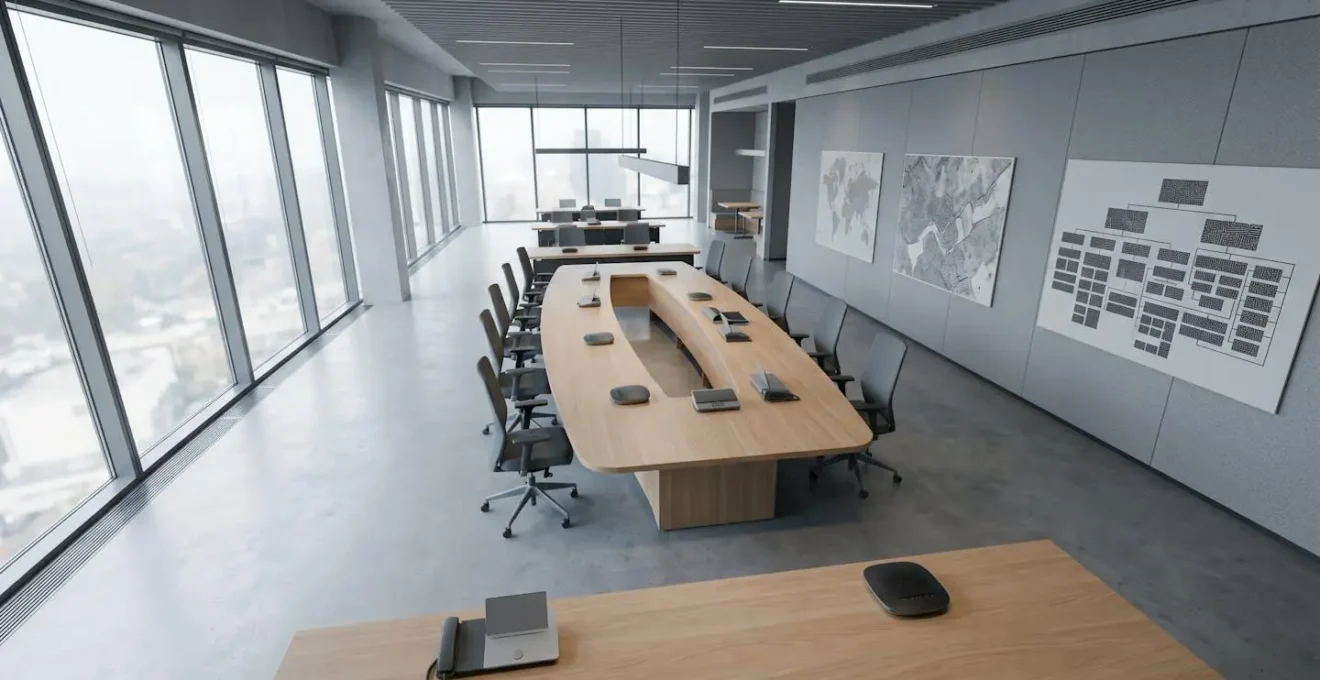 Équipe de direction réunie autour d'une table pour valider un plan de continuité d'activité
