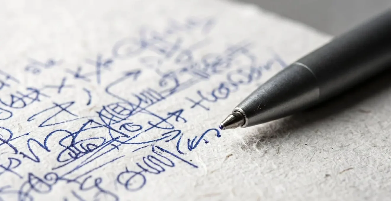 Détail macro d'un document d'expertise technique révélant la texture du papier et les annotations manuscrites