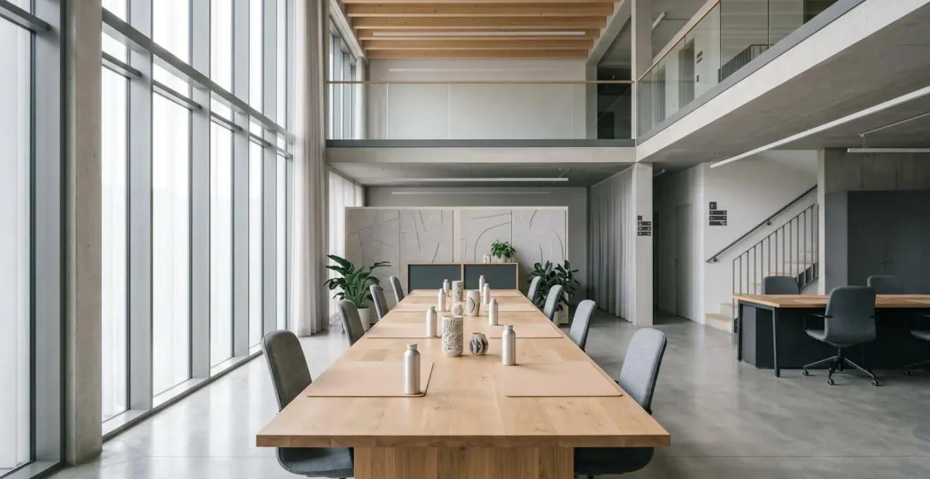 Environnement professionnel minimaliste illustrant la continuité d'activité et la résilience opérationnelle