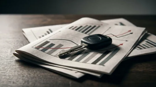 Scène évoquant les conséquences financières d'un accident automobile responsable