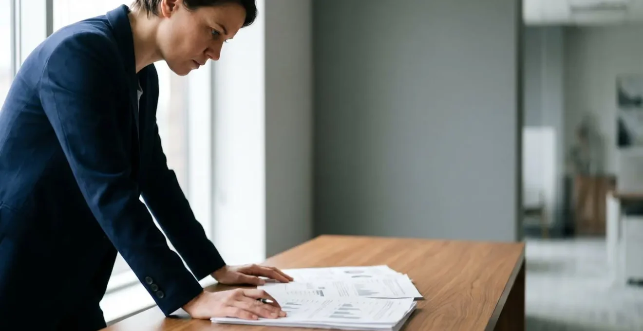 Emprunteur déterminé face à des documents bancaires, symbolisant la défense de ses droits en matière de délégation d'assurance