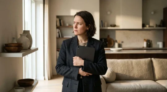 Personne effectuant un inventaire détaillé de ses biens mobiliers dans son intérieur pour une estimation d'assurance habitation