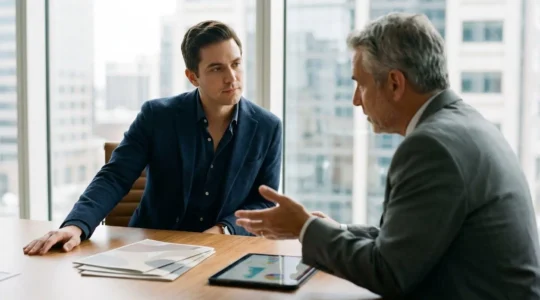 Négociation stratégique d'assurance de crédit immobilier entre professionnels